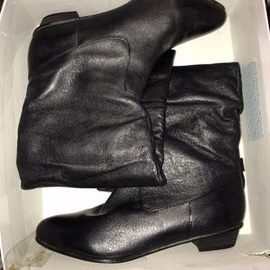 Steve Madden Craave black leather knee-high boots